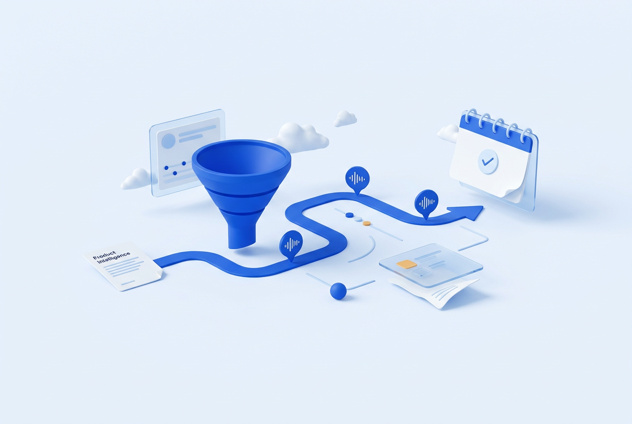 AI-native outbound campaign connecting product knowledge to a booked demo